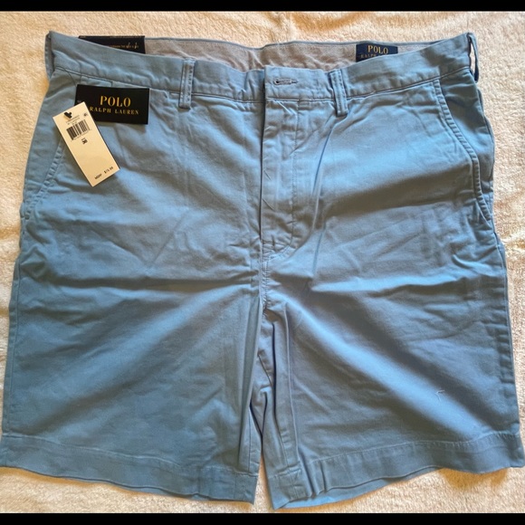 Polo Ralph Lauren stretch classic fit 9” shorts  Blue new with tags - Picture 1 of 3